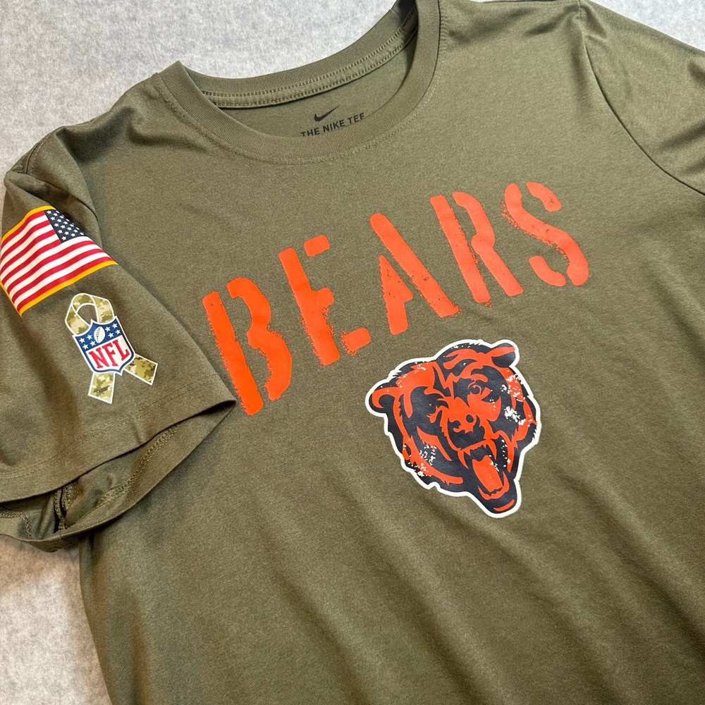 Nike Chicago Bears Salute to Service Dri-FIT Shirt Kids XL Olive Green NKPI-2DH